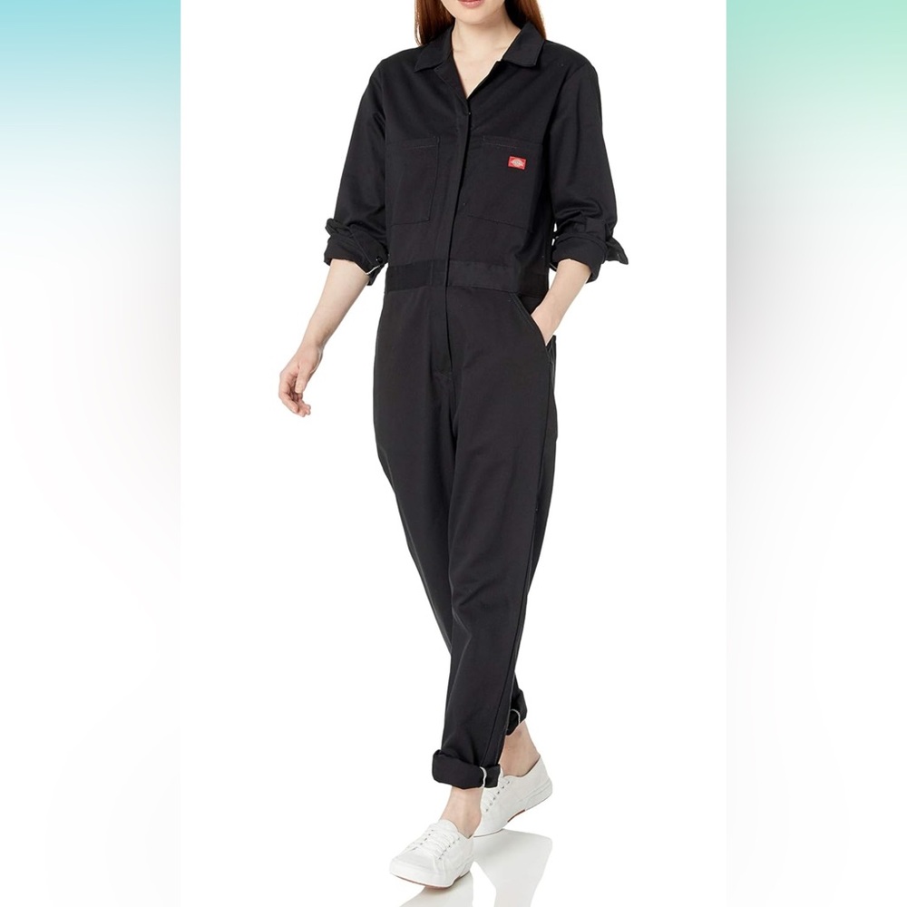 Dickies womens Long Sleeve Cotton Twill Coverall dark navy